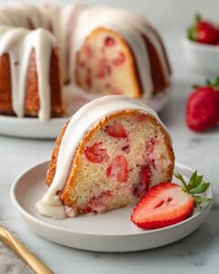 Homemade Strawberry Cream Cheese Pound Cake Recipe