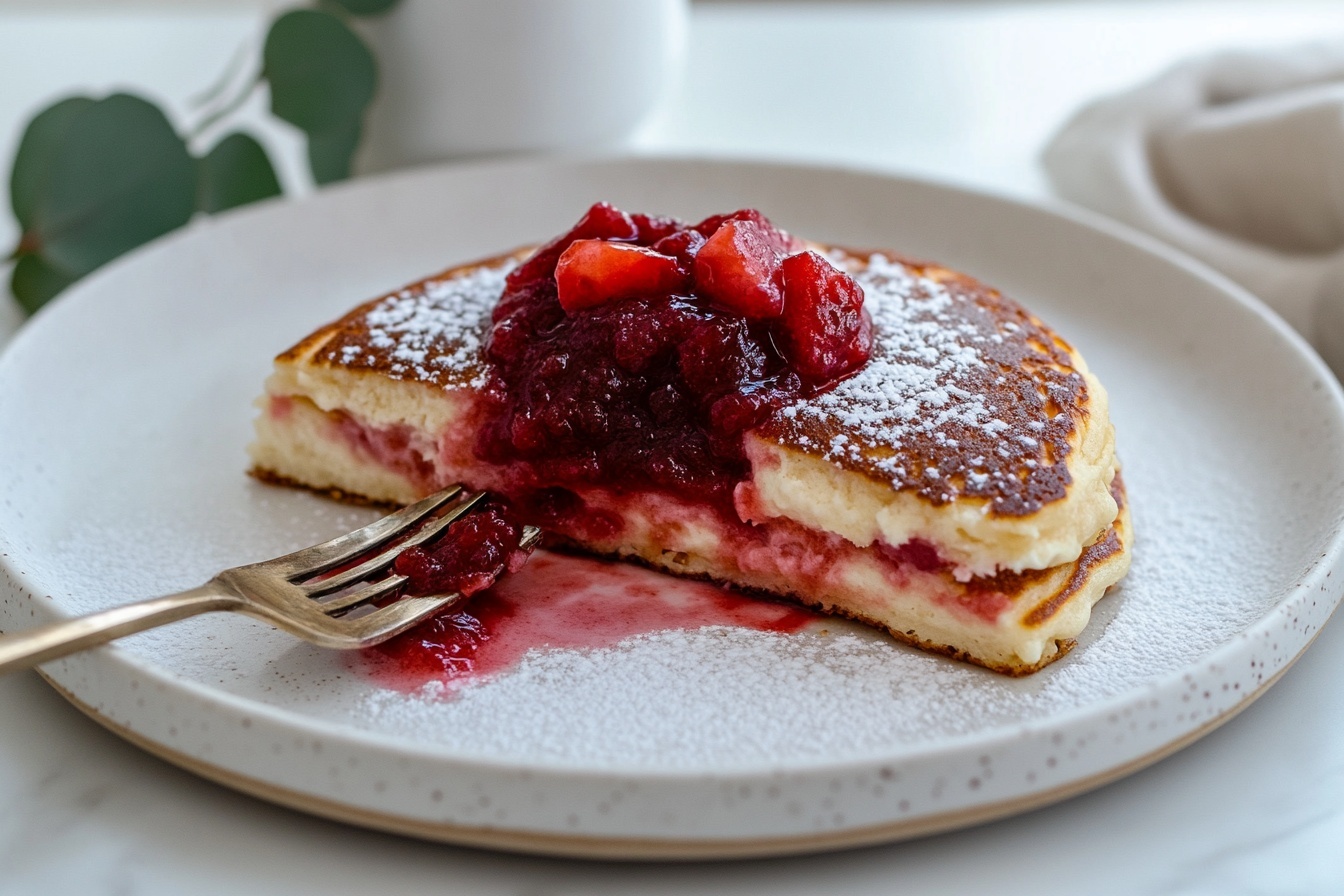 Strawberry Cheesecake Pancakes That Taste Like Dessert for Breakfast Recipe