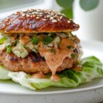 Thai Turkey Burgers with Almond Butter Sauce and Coleslaw Recipe