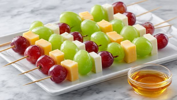 Easy Grape & Cheese Party Skewers Recipe - Recipe Image