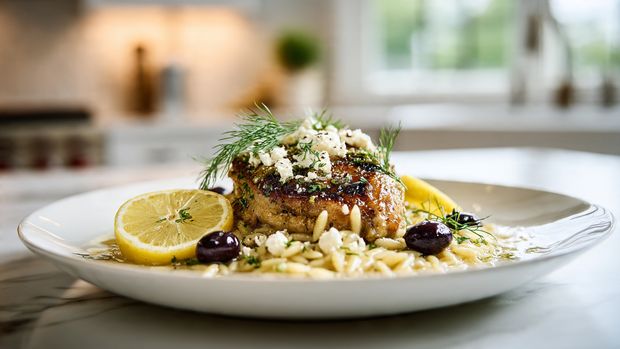 Greek Lemon Chicken with Orzo Recipe - Recipe Image