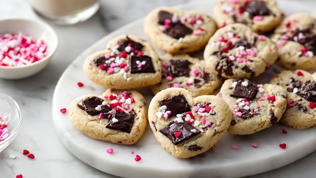 Heart Shaped Chocolate Chip Cookies Recipe