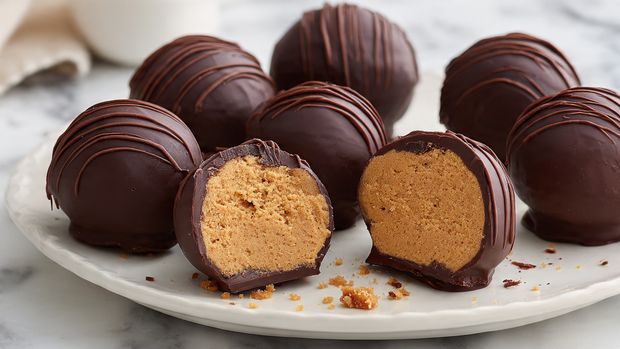 Butterfinger Balls: No-Bake Peanut Butter Dessert Cups Dipped in Chocolate Recipe