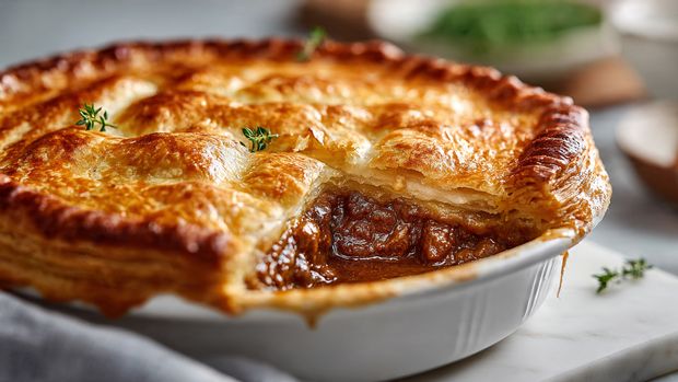UK-Style Creamy Beef Pie Recipe