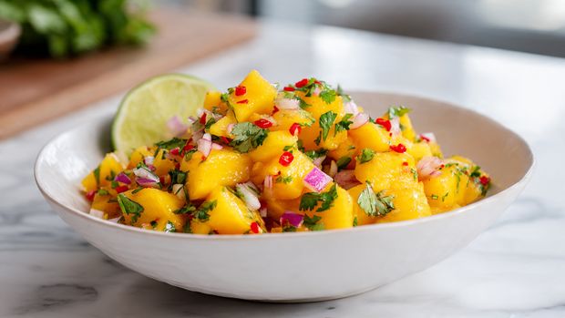 Sweet and Spicy Mango Salsa for Dipping Recipe - Recipe Image