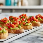 Avocado Tomato Bruschetta Crostini Bites Recipe