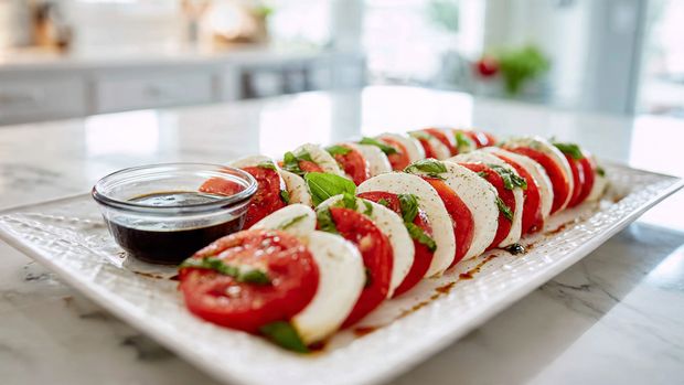 Classic Tomato Basil Mozzarella Platter (Caprese-Style) Recipe