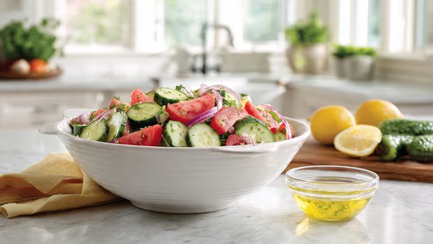 Zesty Cucumber Tomato Lemon Salad Recipe