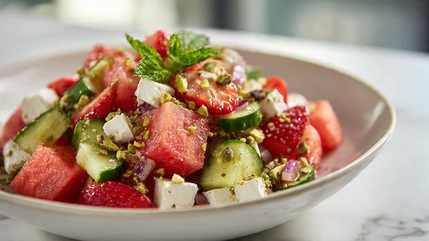 Watermelon Feta Mint Refreshing Salad Recipe 4 Watermelon Feta Mint Refreshing Salad Recipe - Recipe Image