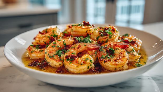 Spanish Garlic Butter Prawns (Gambas al Ajillo) Dinner Recipe - Recipe Image