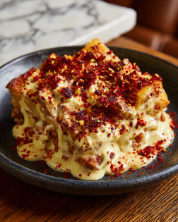 Chorizo Breakfast Casserole with 10-Minute Hollandaise Recipe