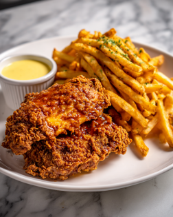 Peri Peri Chicken and Chips with Lemon Dressed Salad Recipe
