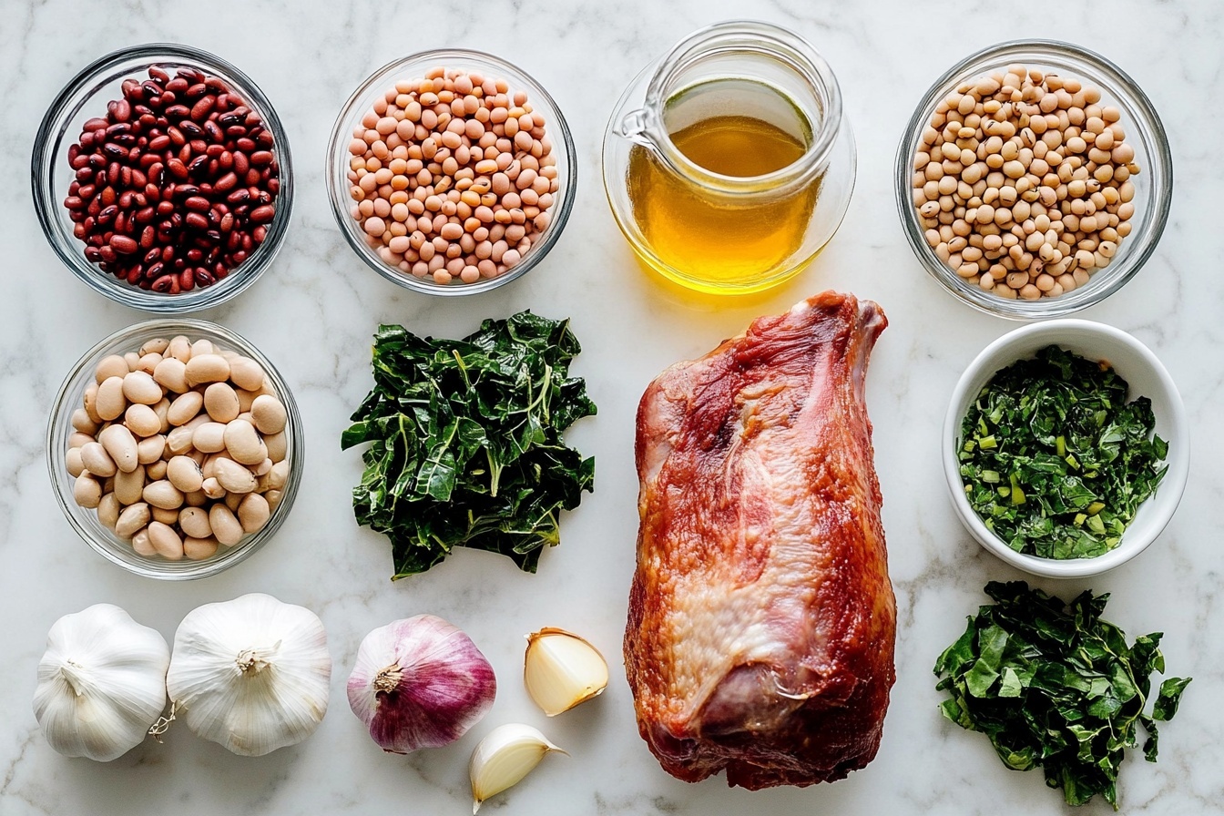 Peas and Greens with Smoked Turkey Recipe - Recipe Image