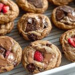 Chocolate Dipped Strawberry Chocolate Chip Cookies (Refined Sugar Free) Recipe