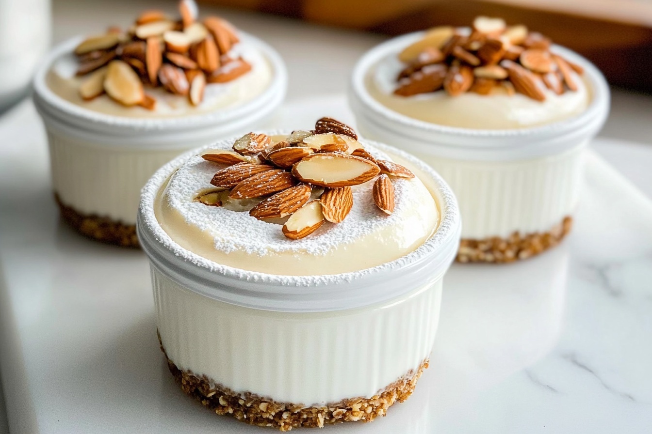 Almond Croissant Cottage Cheesecake Jars Recipe