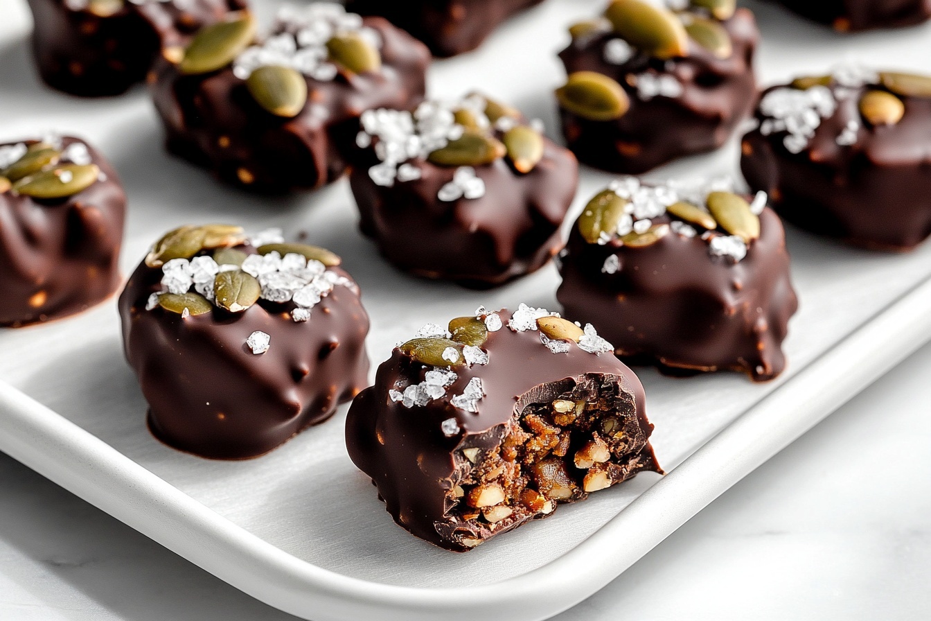 Pumpkin Seed Chocolate Bites: Easy 4-Ingredient Healthy Snack Recipe