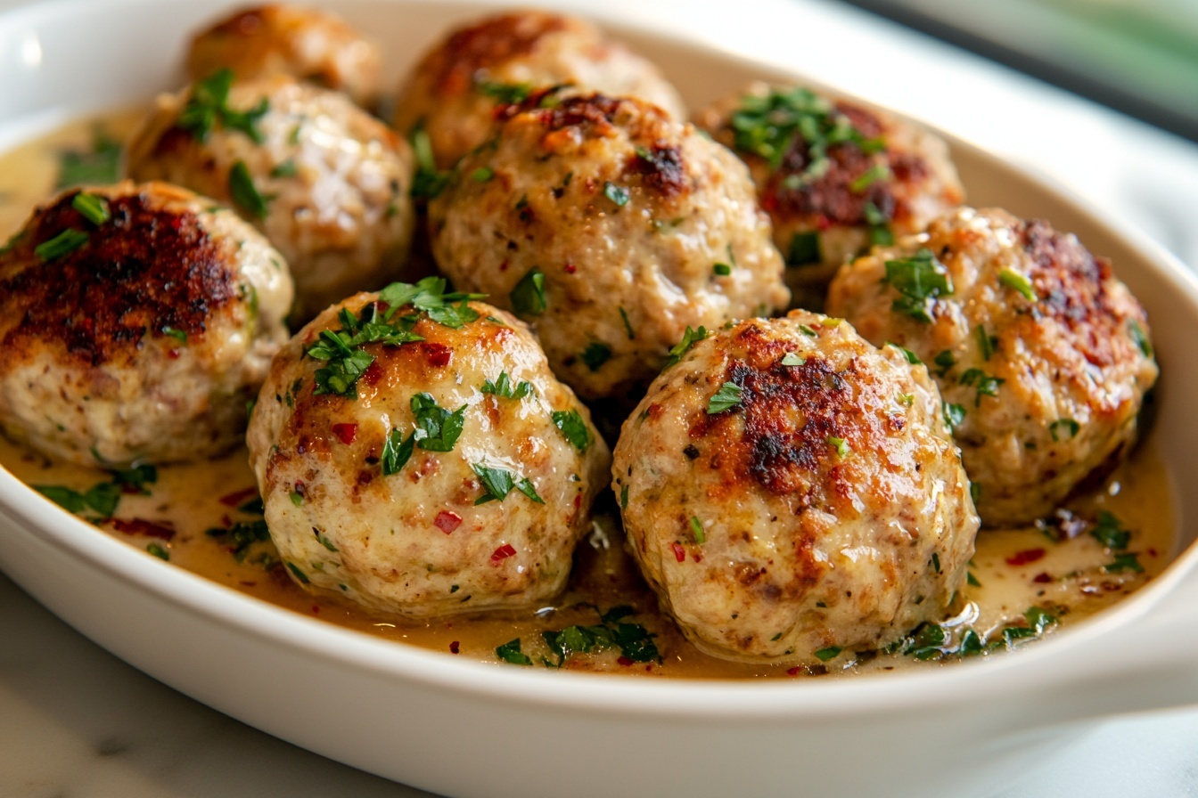 Flavorful Greek Meatballs in Lemon Sauce Recipe - Recipe Image
