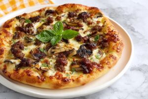 Pizza with Brussels Sprouts & Sausage Recipe