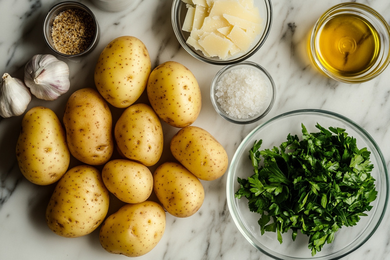 Grilled Garlic Parmesan Potatoes Recipe - Recipe Image