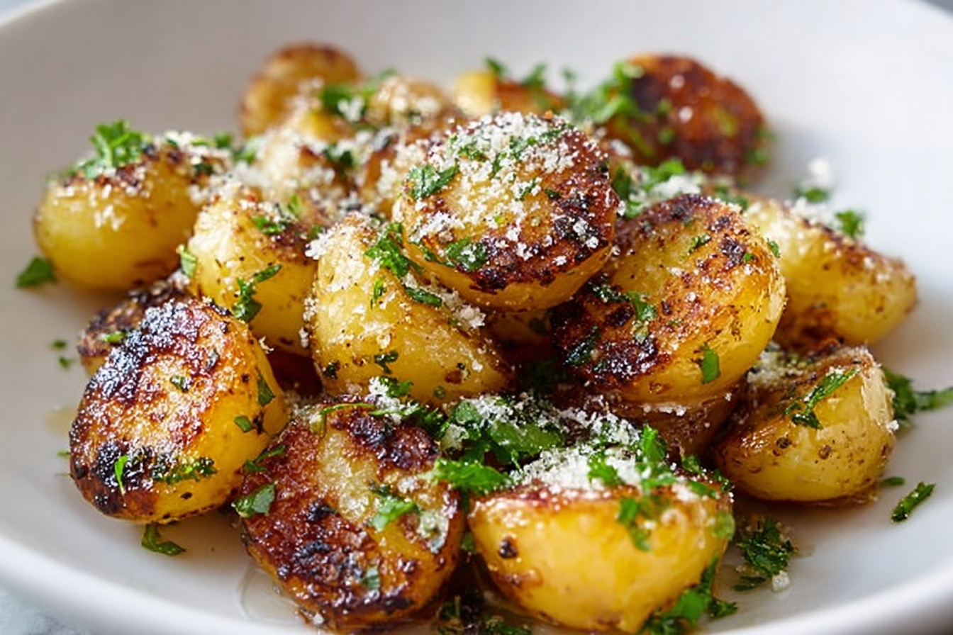 Grilled Garlic Parmesan Potatoes Recipe - Recipe Image