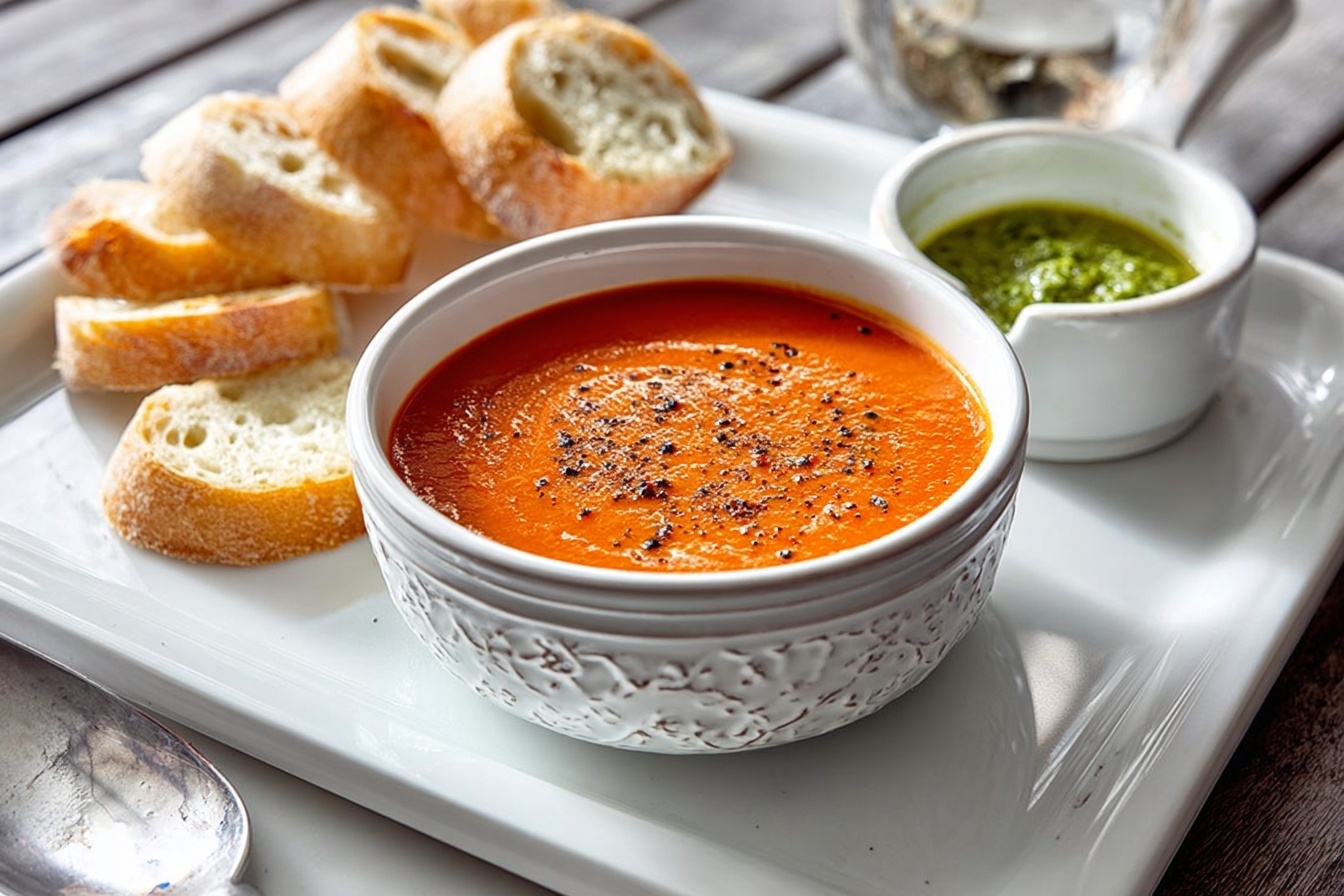 Creamy Tomato & Basil Soup Recipe