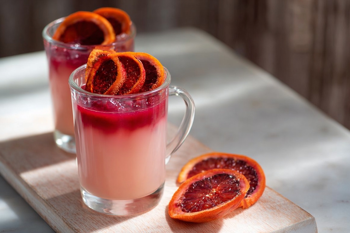 Blood Orange Panna Cotta with Blood Orange Syrup Recipe