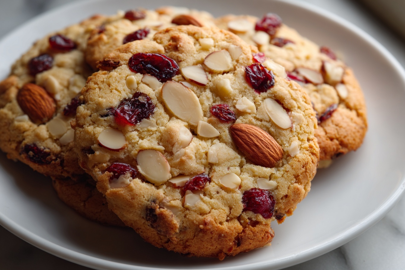 Almond Cranberry Cookies Recipe - Recipe Image