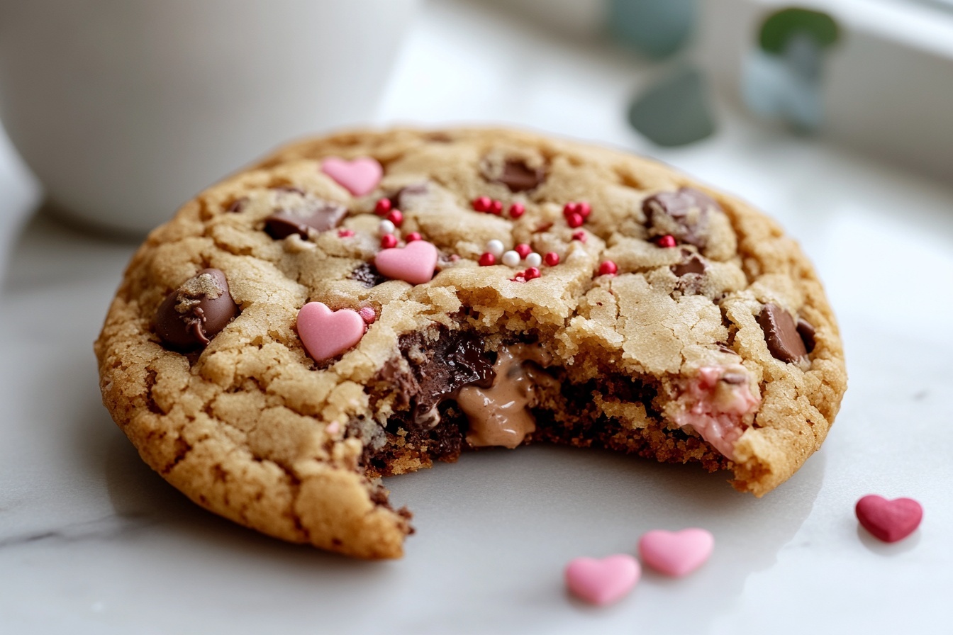 Valentine Sprinkle M&M cookies Recipe