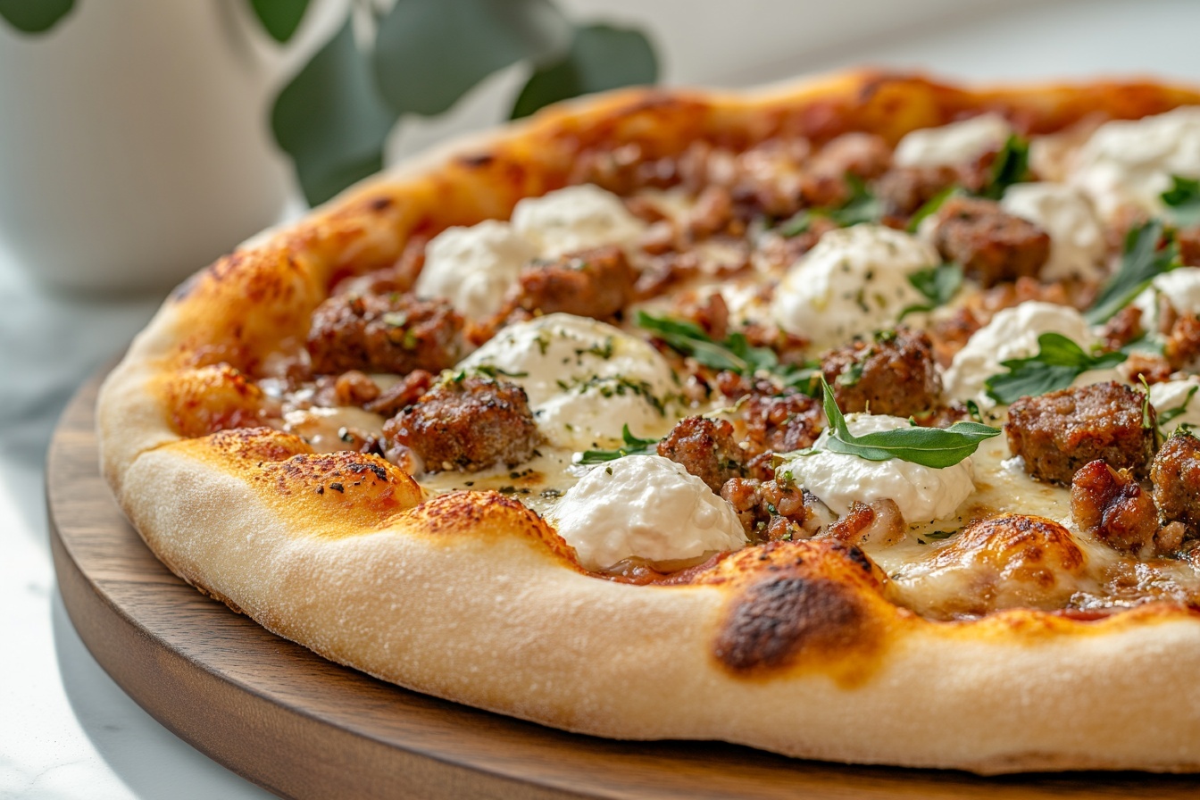 Sausage Feta Honey Pizza Recipe