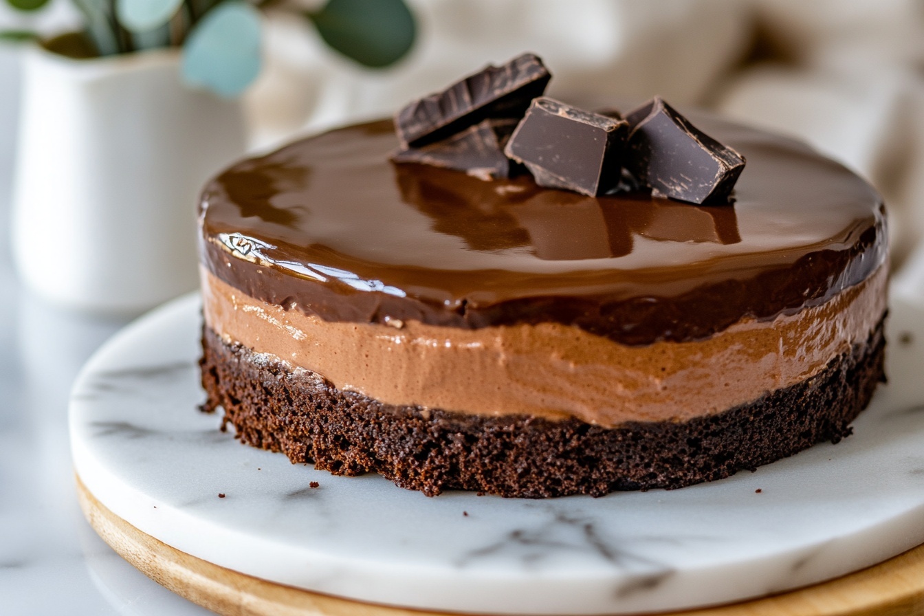 Dark Chocolate Mousse Cake Recipe