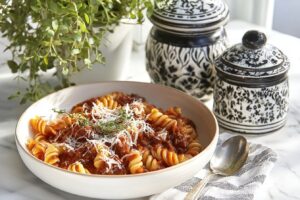 Pasta with Meaty Lamb Sauce Recipe