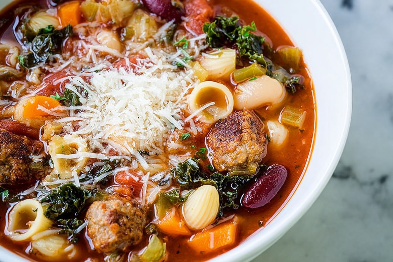 Meatball Minestrone Soup Recipe