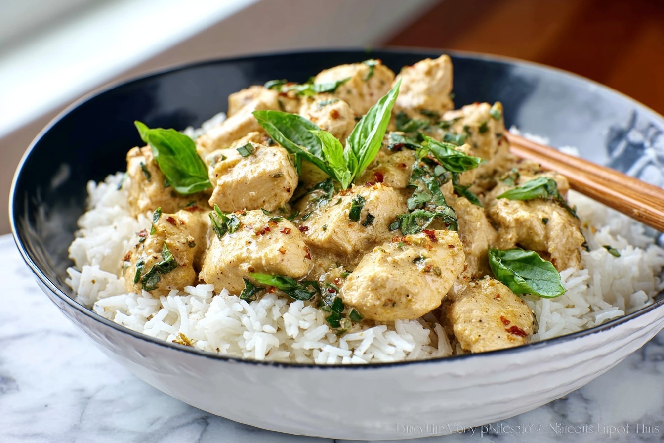 Basil Chicken with Coconut Curry Sauce Recipe - Recipe Image