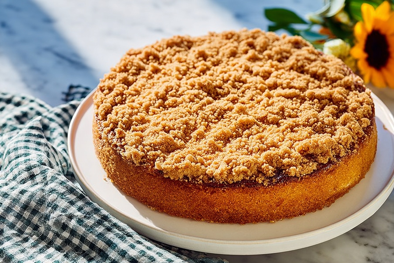 Summer Peach Cake With Streusel Topping Recipe