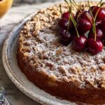 Cherry Nut Cake With Mascarpone Whipped Cream Recipe