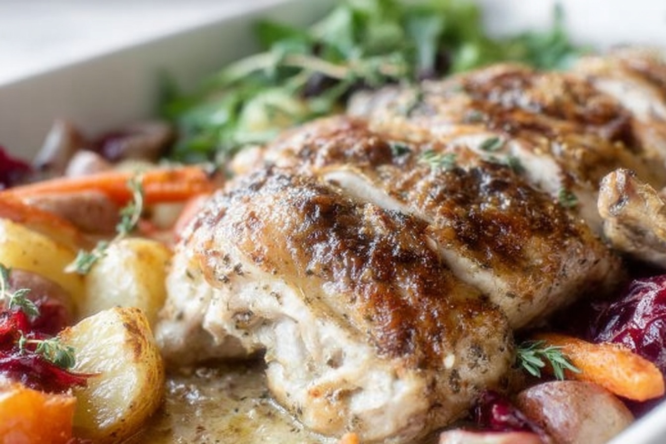Balsamic Herb Baked Chicken Thighs Recipe