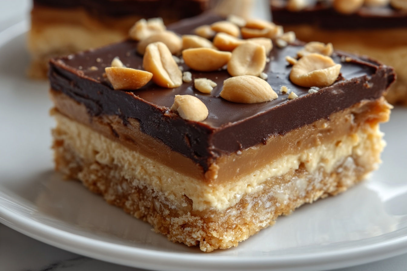 4 Ingredient Choc Hazelnut Slice Recipe - Recipe Image