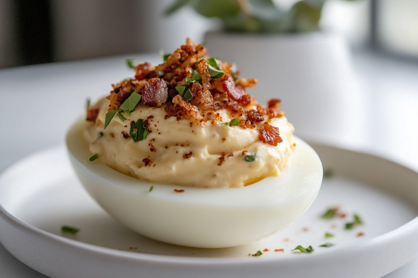 Egg Flight: Savory Filled Egg Halves with Gourmet Toppings Recipe