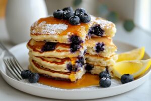 Blueberry Lemon Ricotta Pancakes Recipe