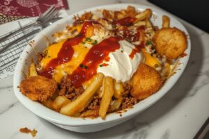 Ragu Loaded Fries with Sour Cream and Fried Cheese Recipe