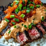 Irresistibly Easy Korean BBQ Steak Rice Bowls with Spicy Cream Sauce Recipe