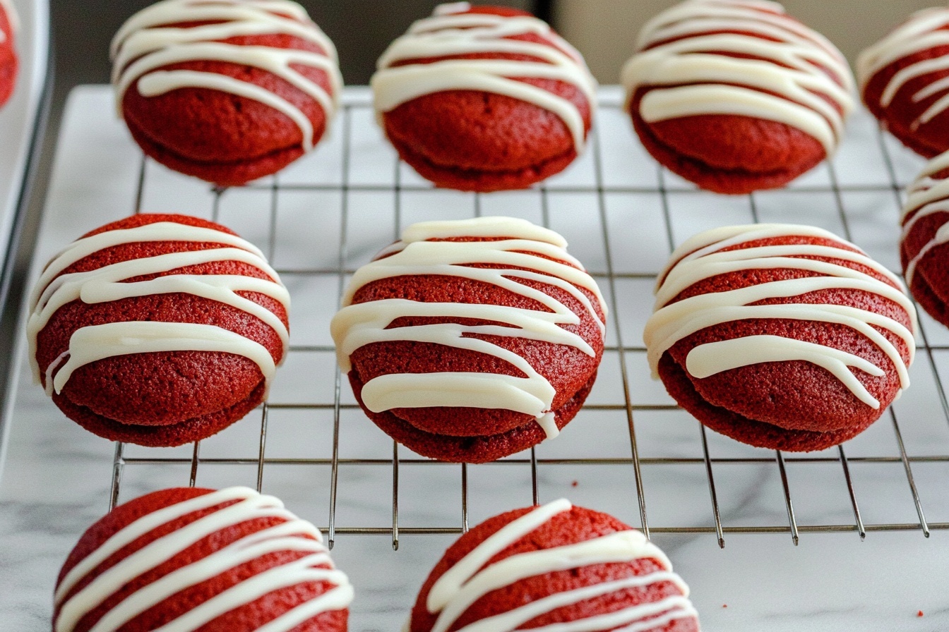 Almond Flour Red Velvet Cookies with Cream Cheese Filling Recipe