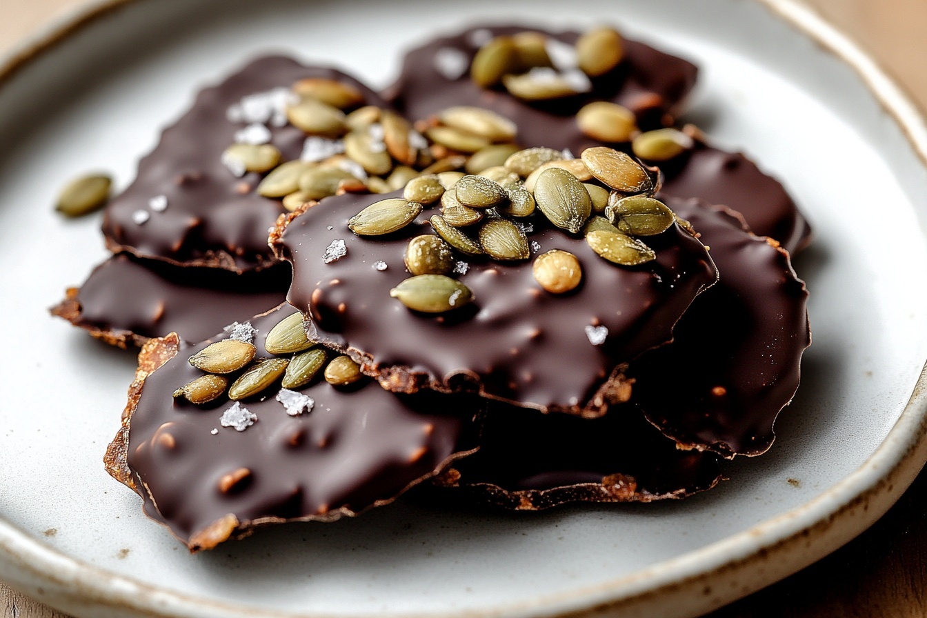 Pumpkin Seed Chocolate Bites: Easy 4-Ingredient Healthy Snack Recipe 6 Pumpkin Seed Chocolate Bites: Easy 4-Ingredient Healthy Snack Recipe - Recipe Image