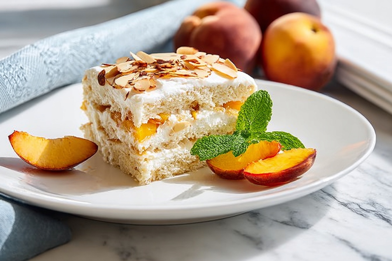 Peach Almond Tiramisu Recipe - Recipe Image