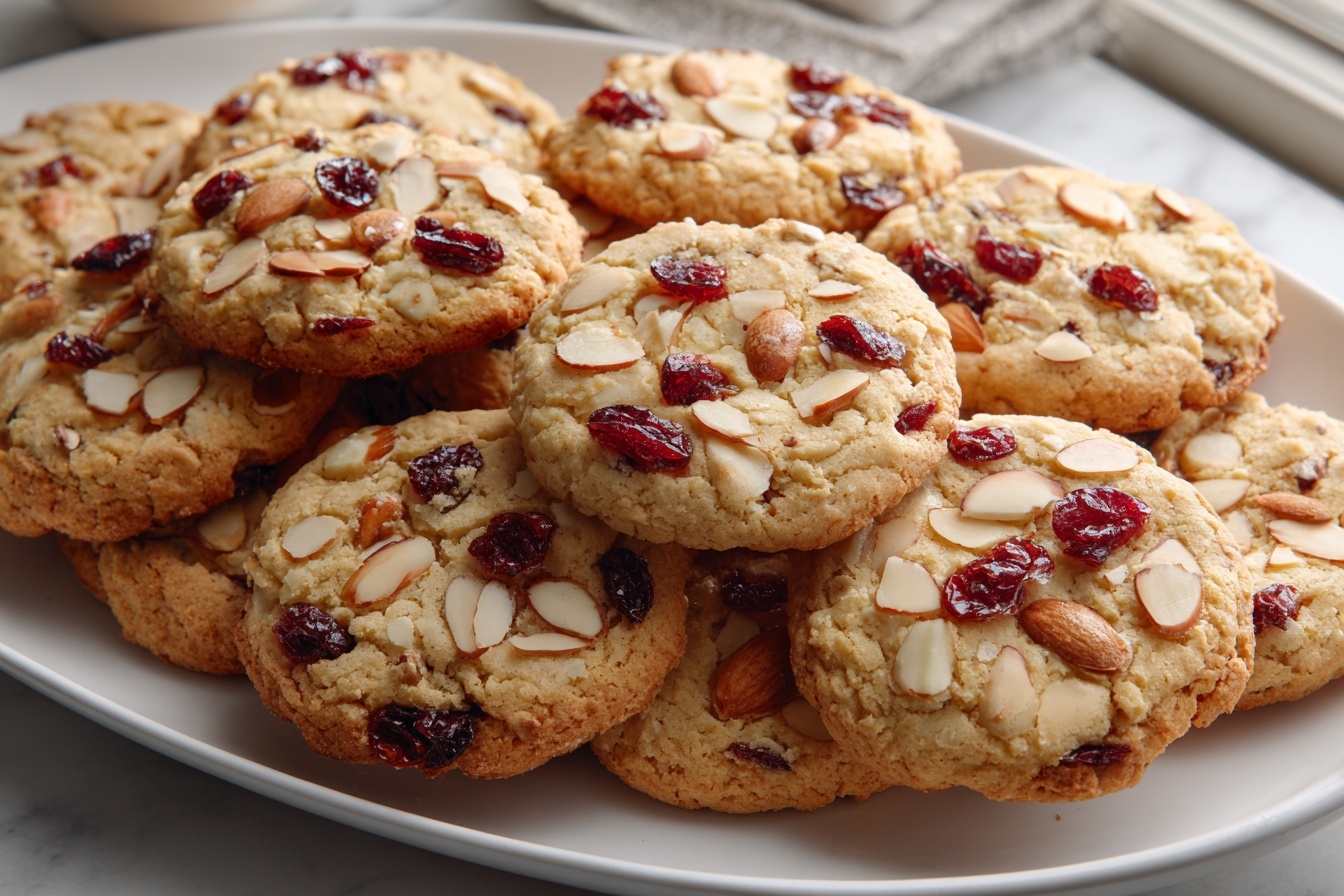 Almond Cranberry Cookies Recipe