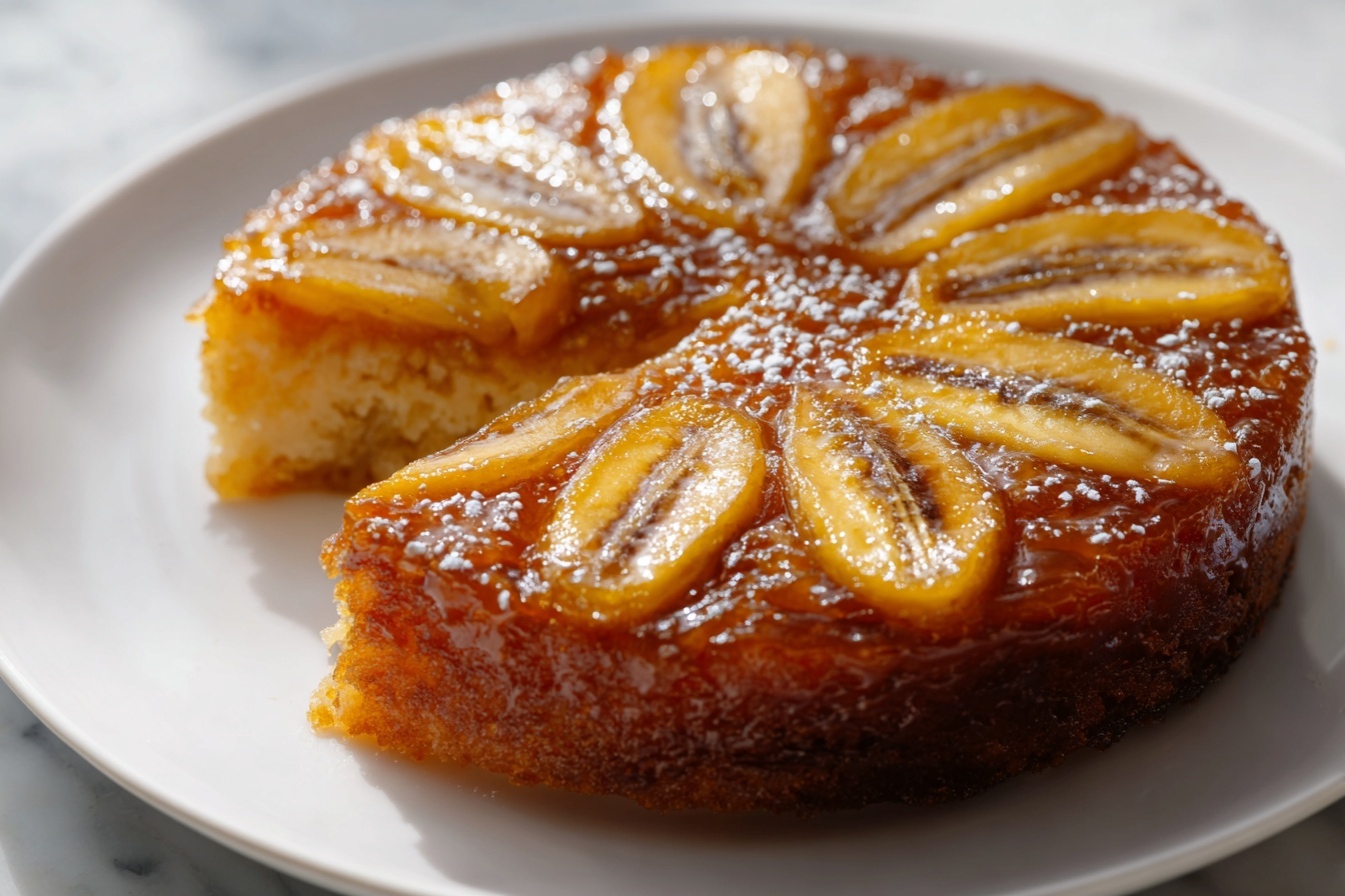 Banana Foster Upside Down Cake Recipe - Recipe Image