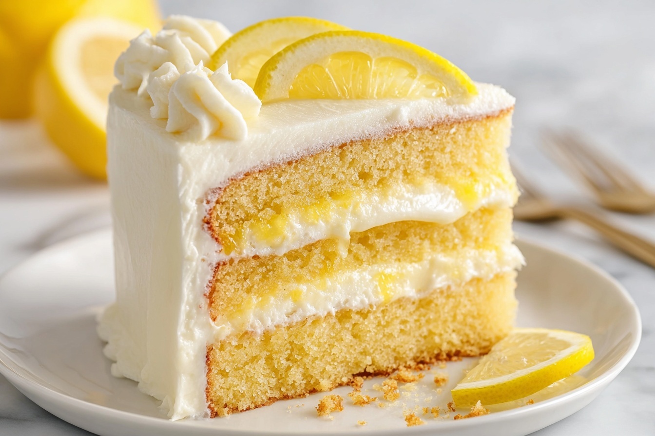 Lemon Cake with Lemon Curd and Fluffy Lemon Frosting Recipe 5 Lemon Cake with Lemon Curd and Fluffy Lemon Frosting Recipe - Recipe Image