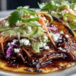 Flavorful Korean Beef Tacos with Gochujang Slaw in Crockpot Recipe
