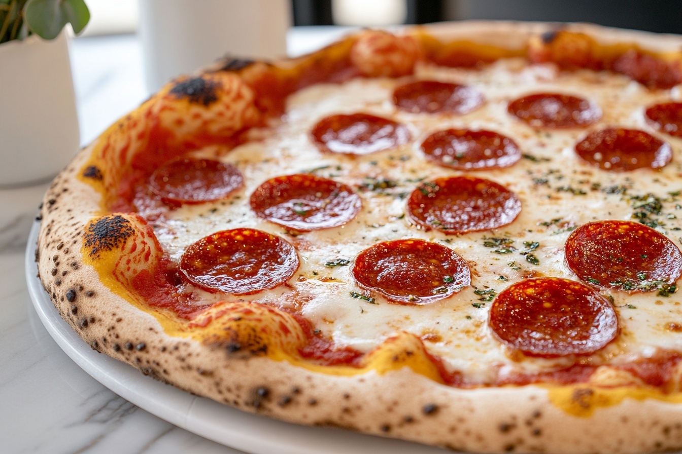 Hot Honey Pepperoni Ricotta Pizza - Recipe Image