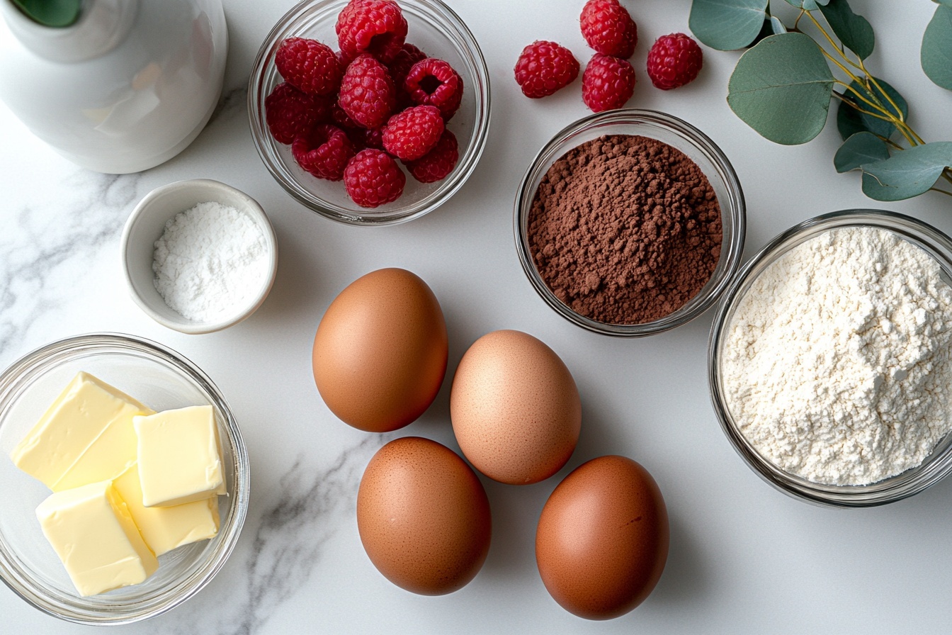 Chocolate Roll Cake with Raspberry Mousse Filling Recipe - Recipe Image